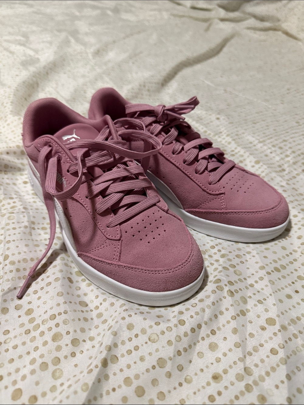 Puma Women's Pink Suede Sneakers - Picture 6 of 7